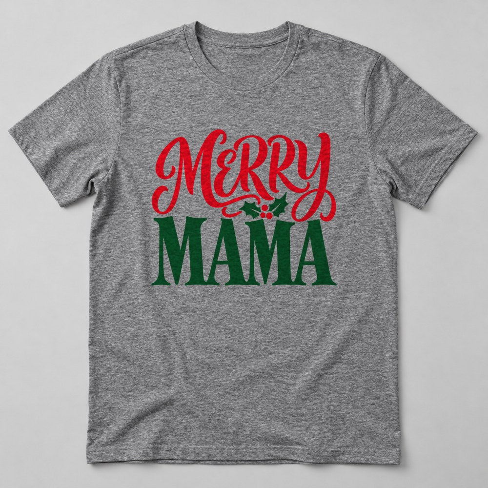Merry Mama T-Shirt in Heather Grey