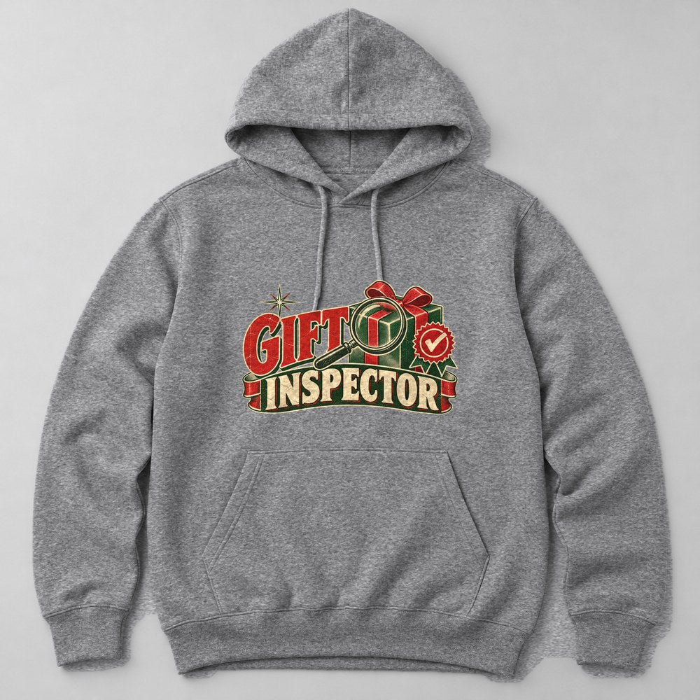 Gift Inspector Hoodie in Heather Grey