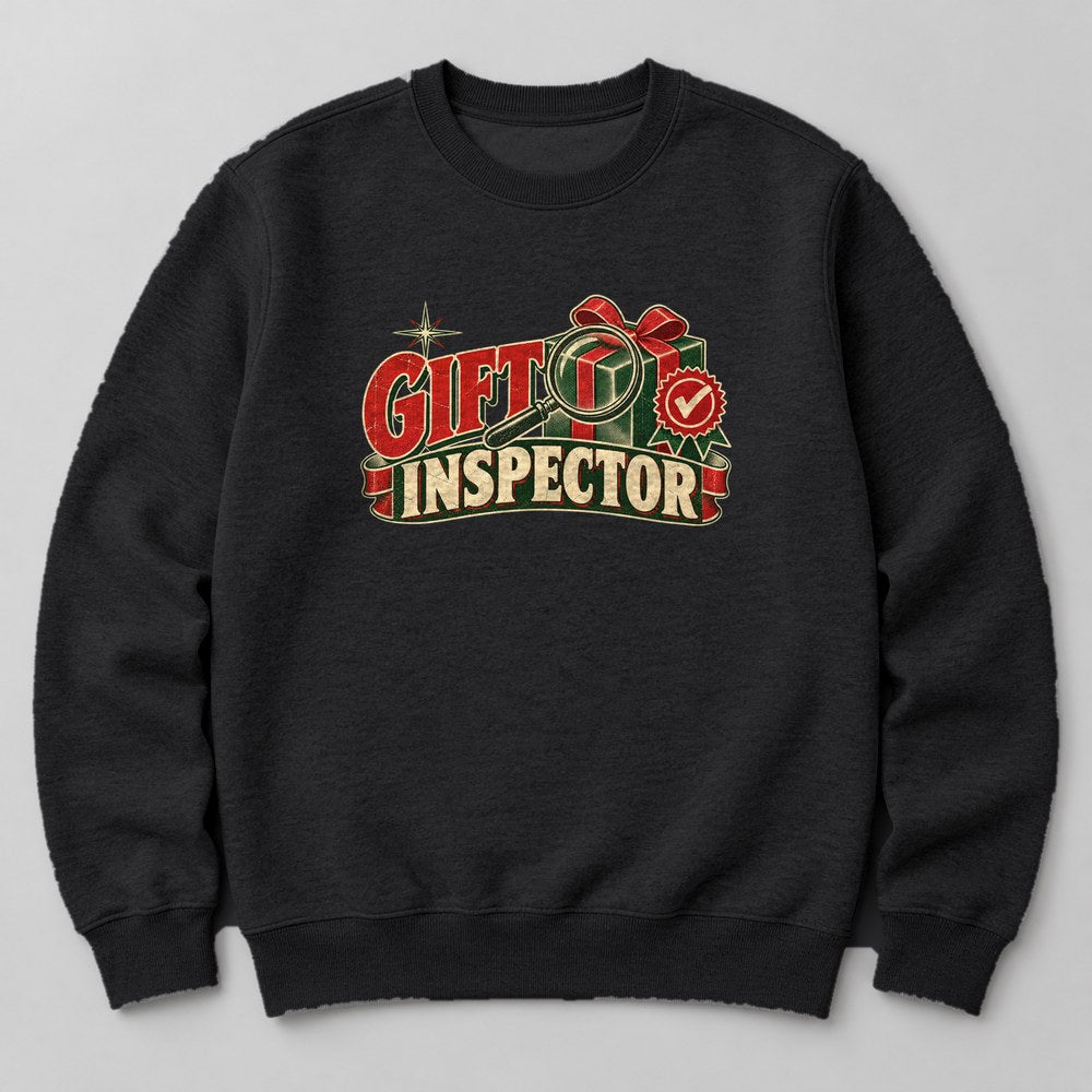 Gift Inspector Sweatshirt in Black