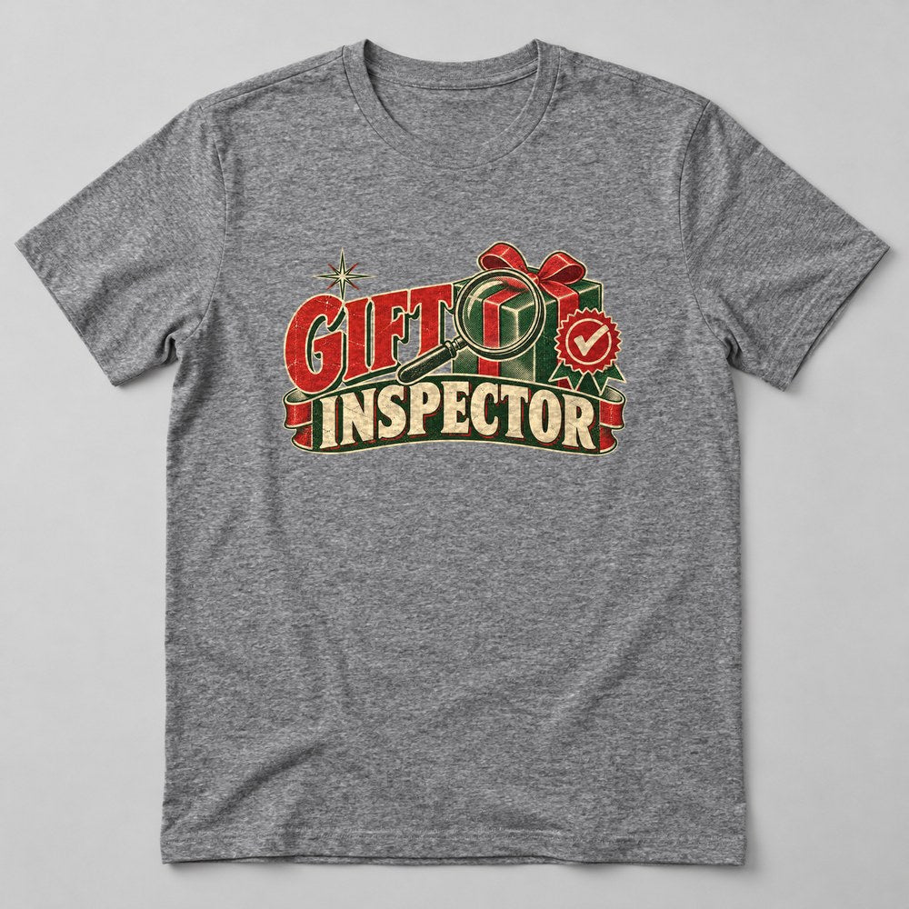 Gift Inspector T-Shirt in Heather Grey