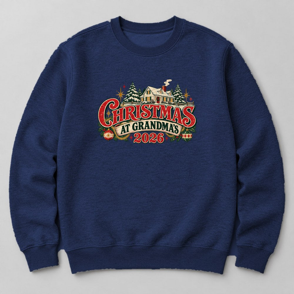 Christmas at Grandma's 2026 Sweatshirt in Navy