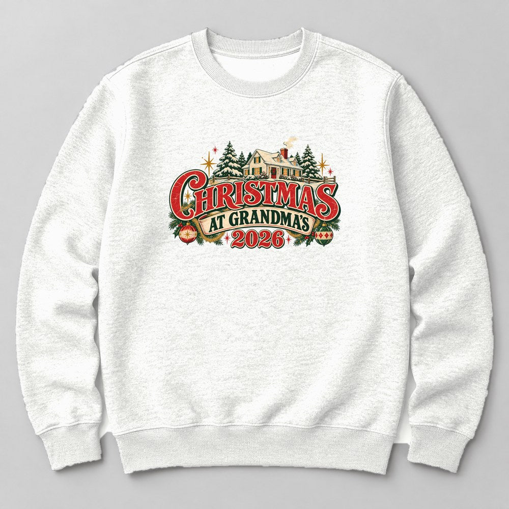 Christmas at Grandma's 2026 Sweatshirt in White