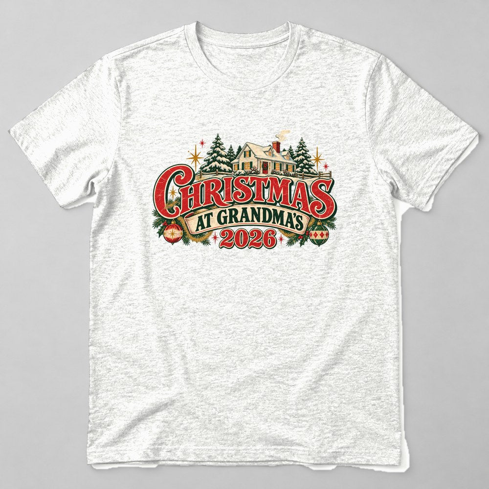 Christmas at Grandma's 2026 T-Shirt in White