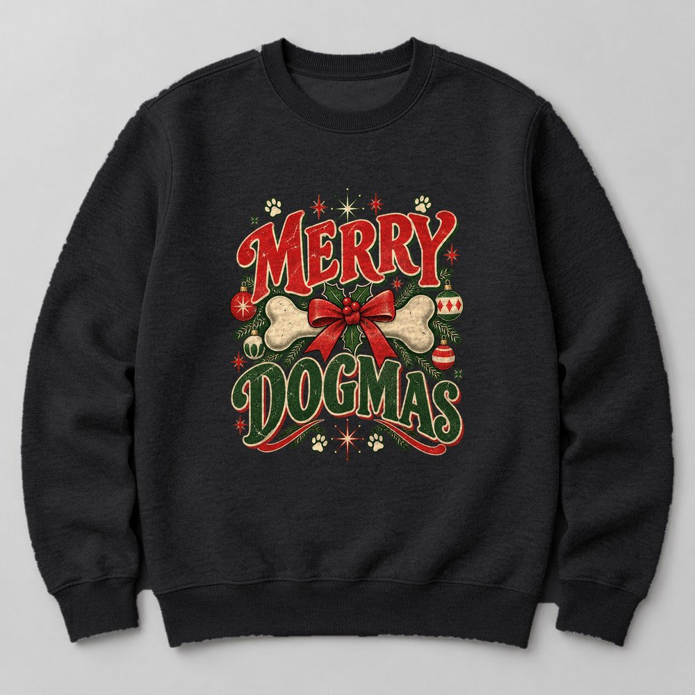 Merry Dogmas Sweatshirt in Black