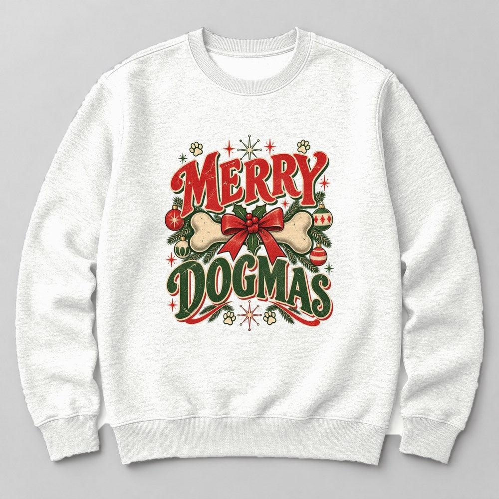 Merry Dogmas Sweatshirt in White