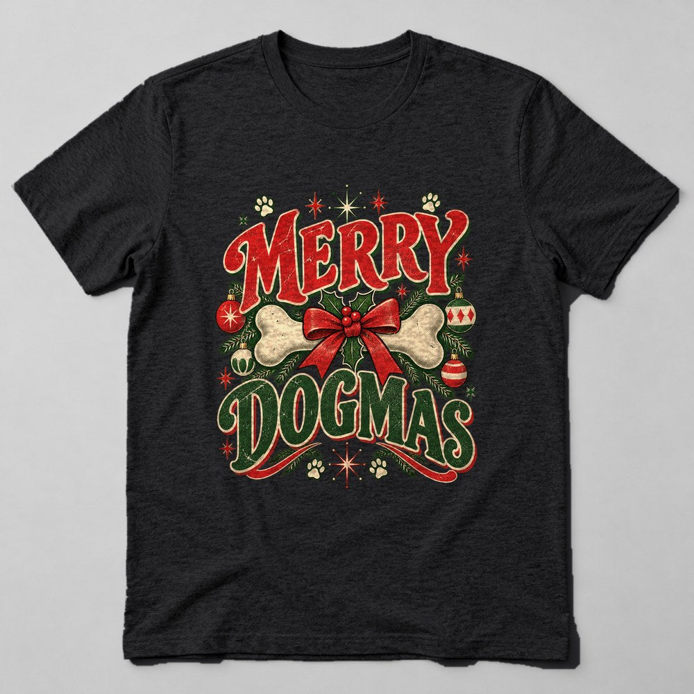 Merry Dogmas T-Shirt in Black