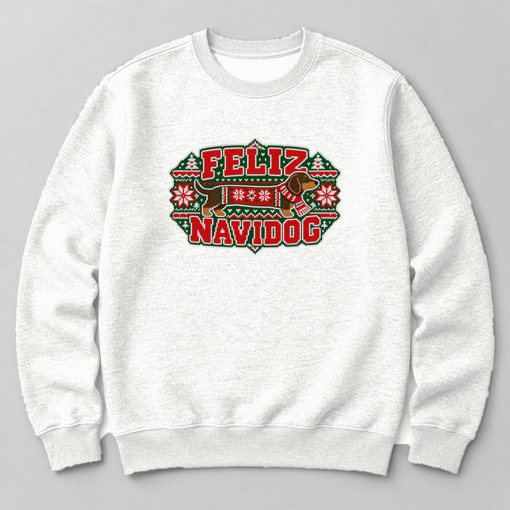 Feliz Navidog Sweatshirt in White