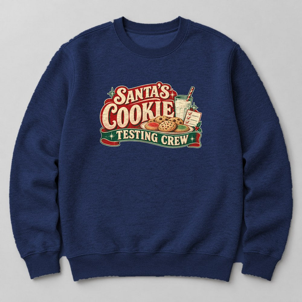 Santa's Cookie Testing Crew Sweatshirt in Navy