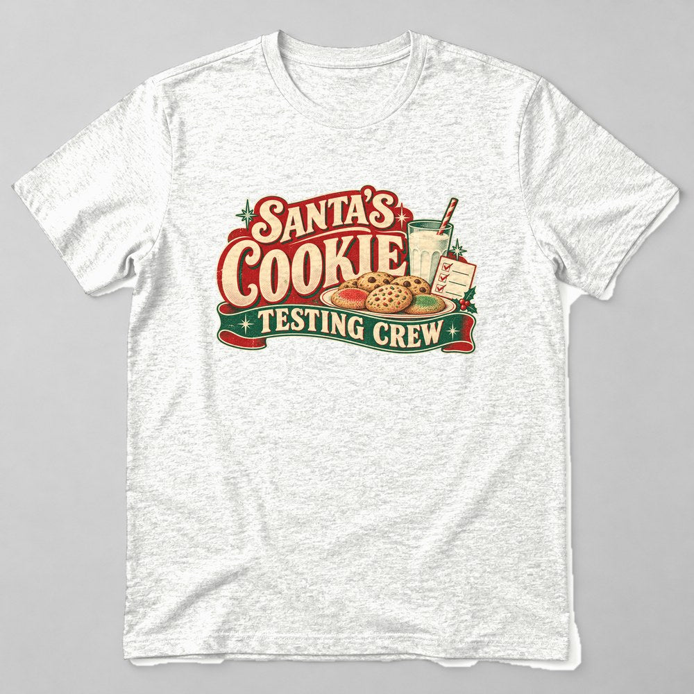 Santa's Cookie Testing Crew T-Shirt in White