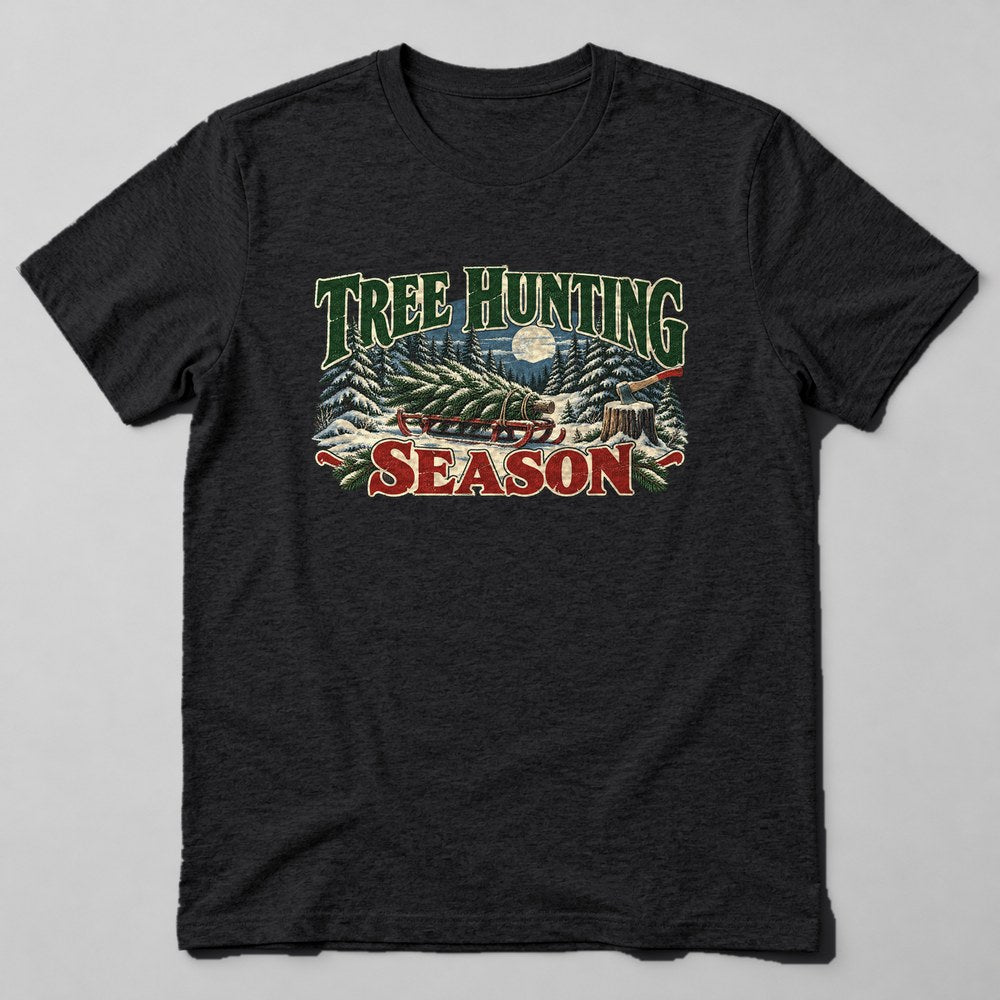 Tree Hunting Season T-Shirt in Black