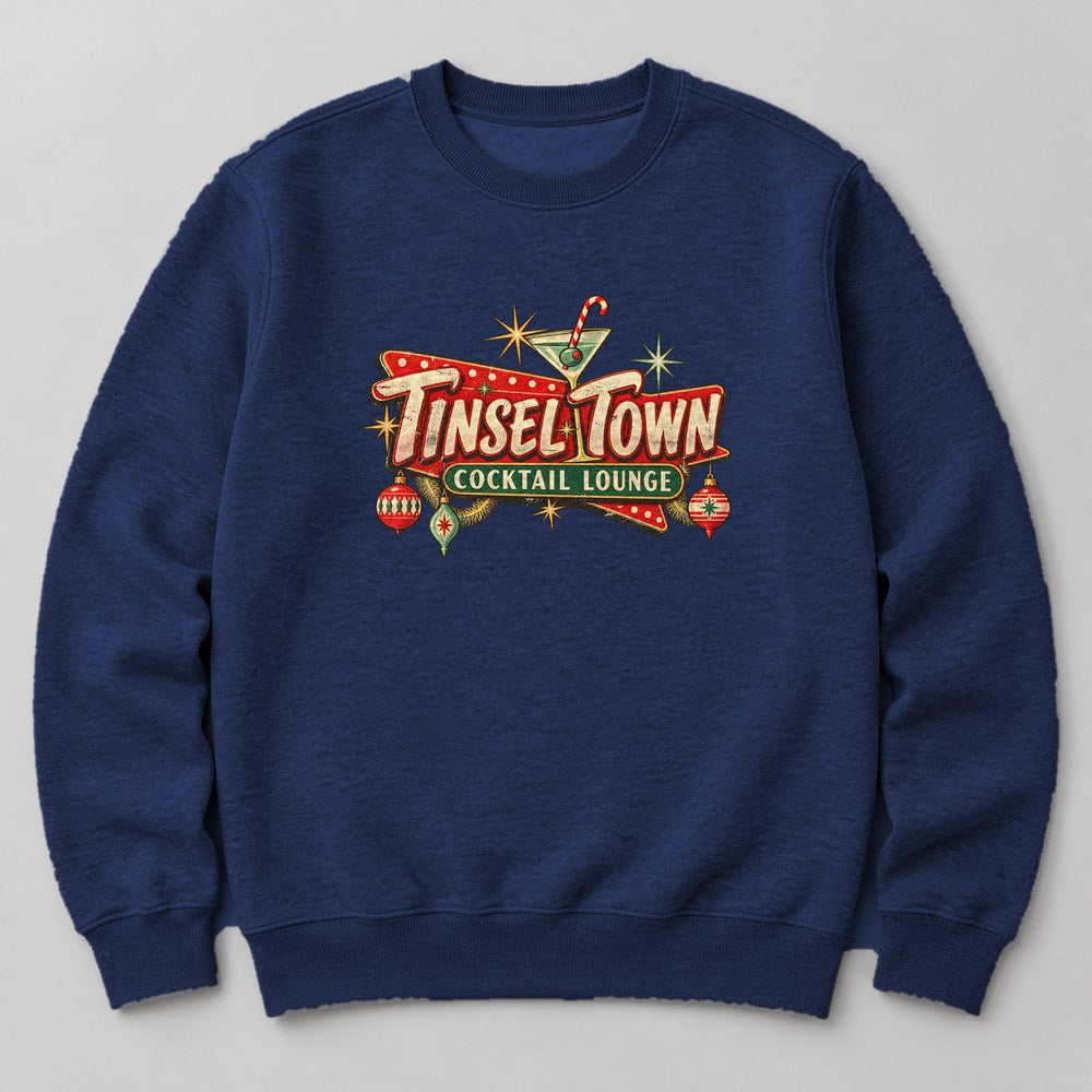 Tinsel Town Cocktail Lounge Sweatshirt in Navy