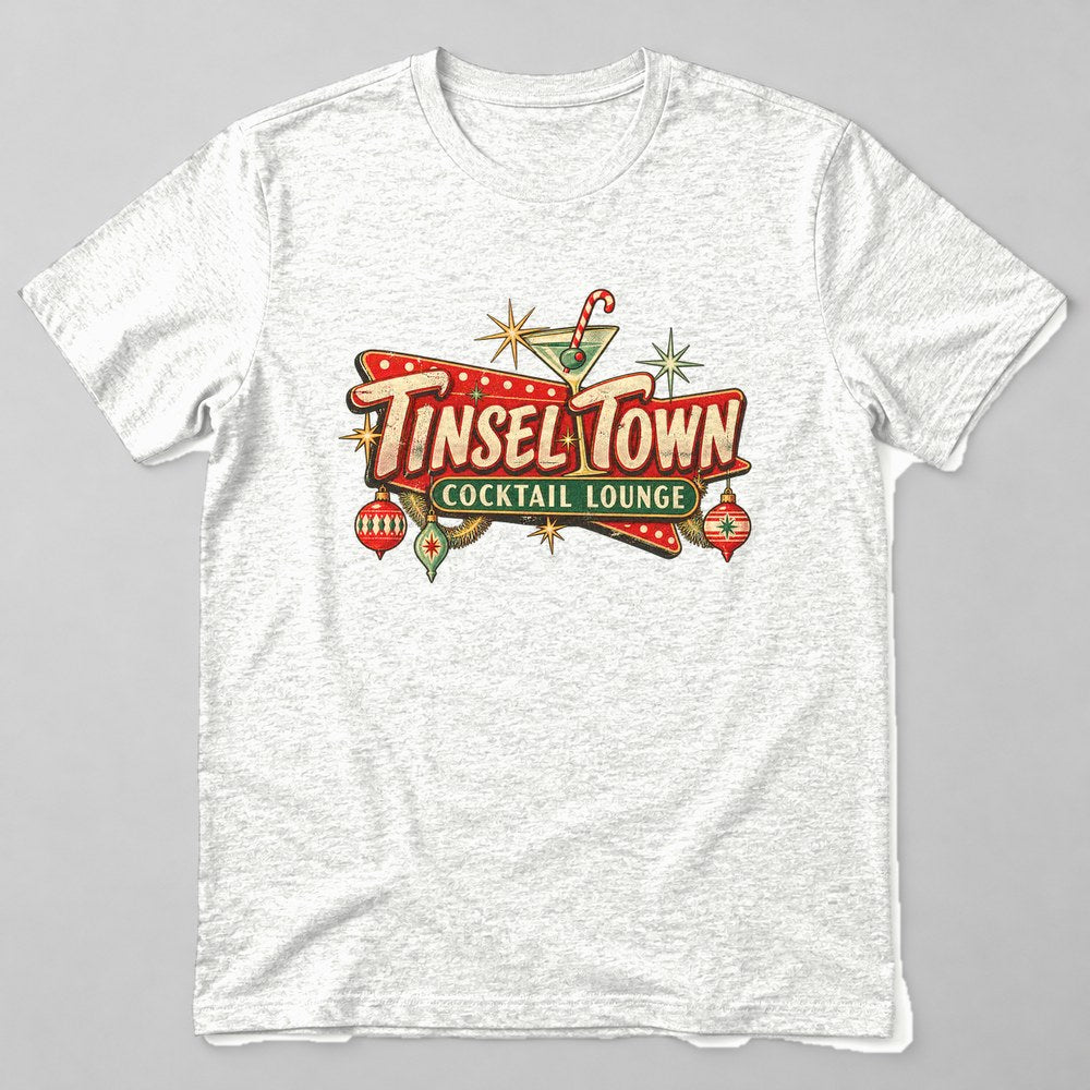 Tinsel Town Cocktail Lounge T-Shirt in White