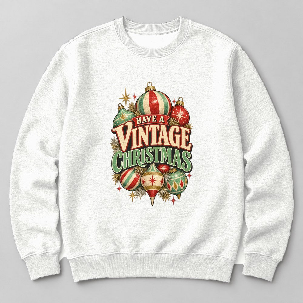 Have a Vintage Christmas Sweatshirt in White