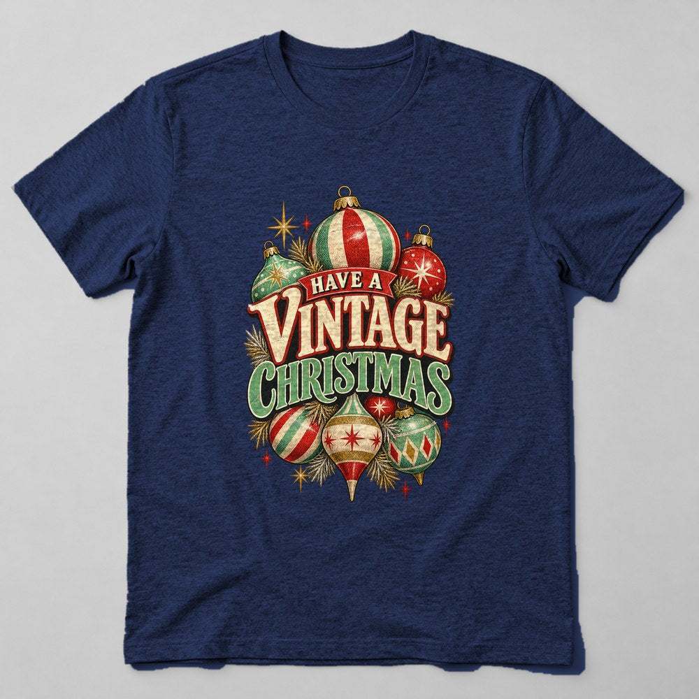 Have a Vintage Christmas T-Shirt in Navy