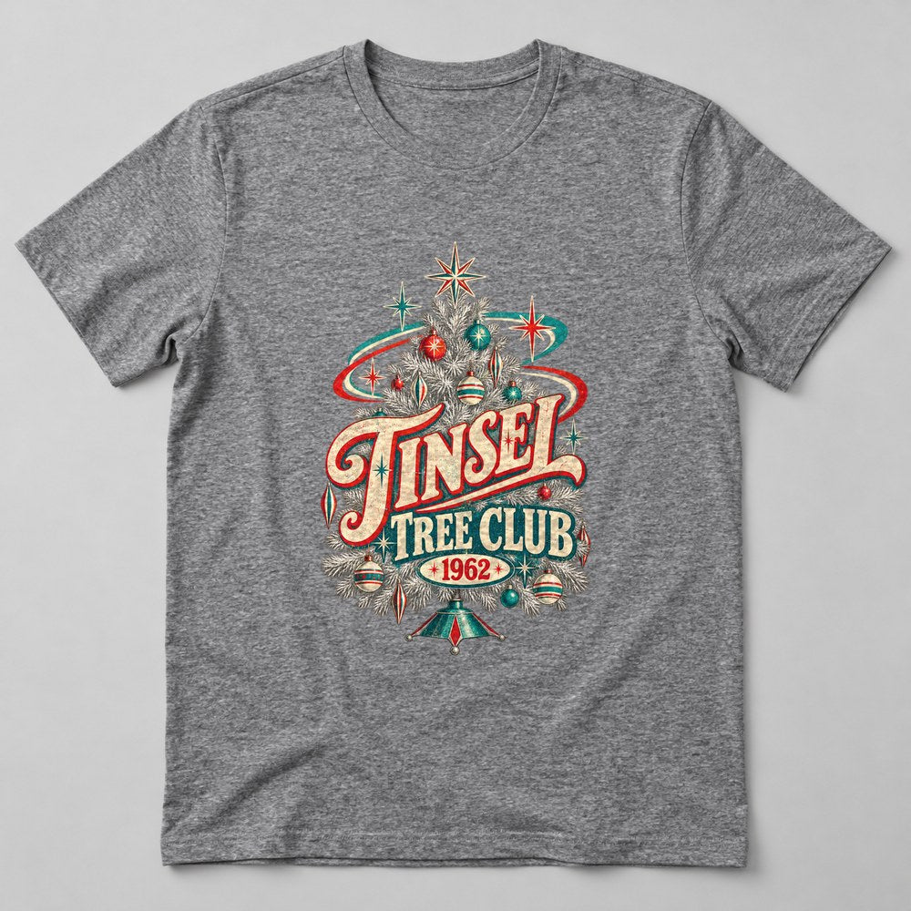 Tinsel Tree Club 1962 T-Shirt in Heather Grey