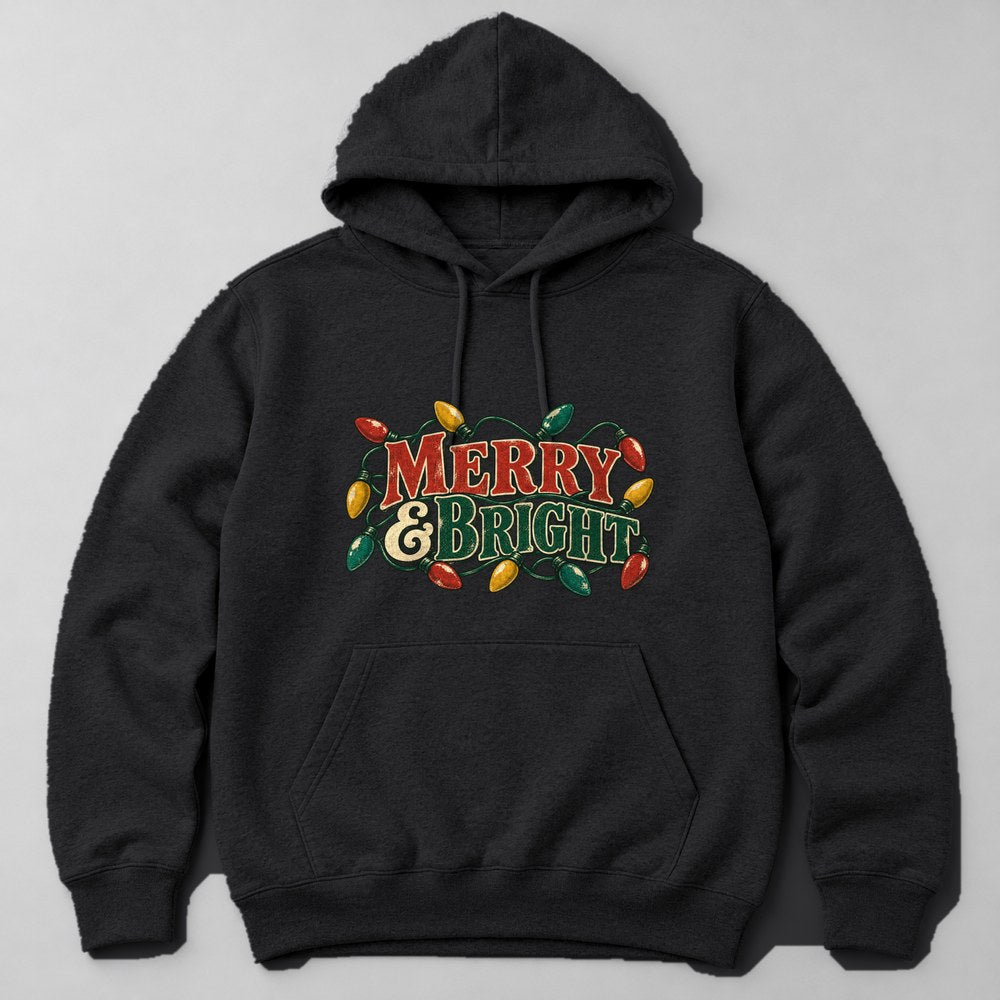 Merry & Bright Hoodie in Black