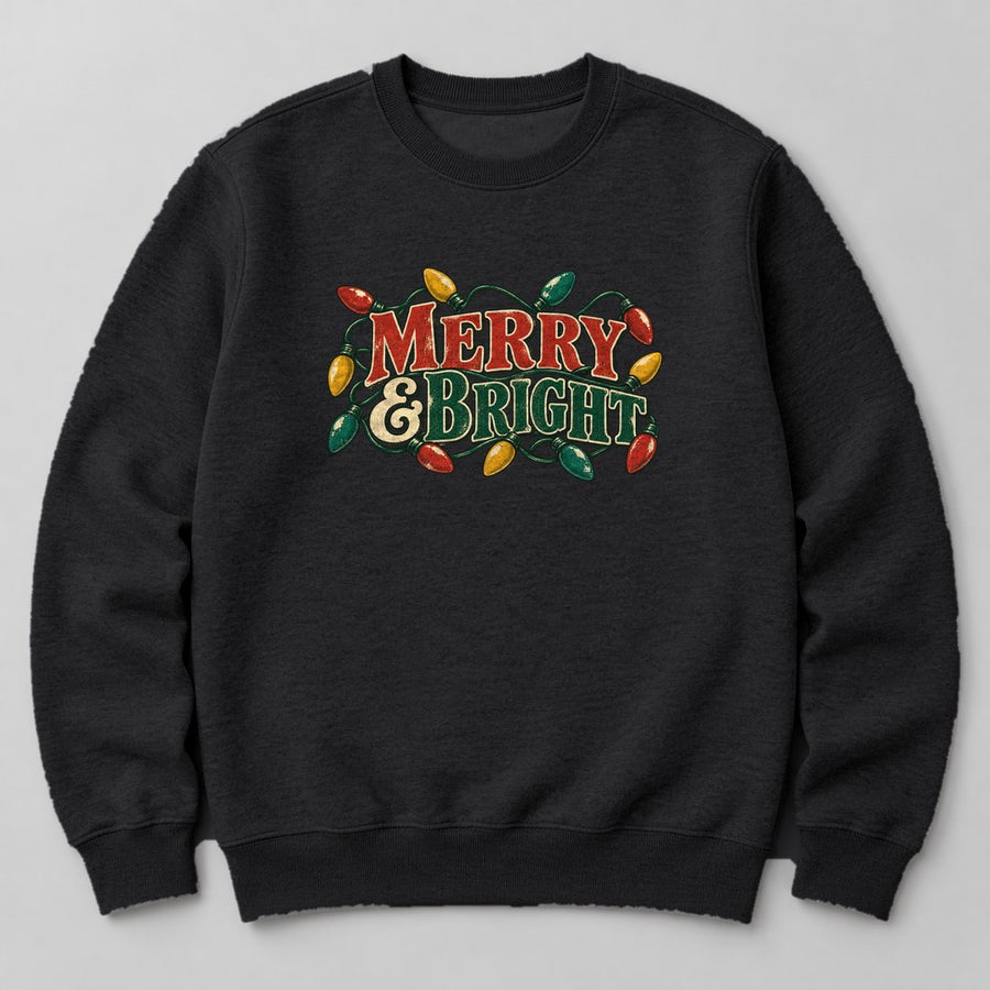 Merry & Bright Sweatshirt in Black