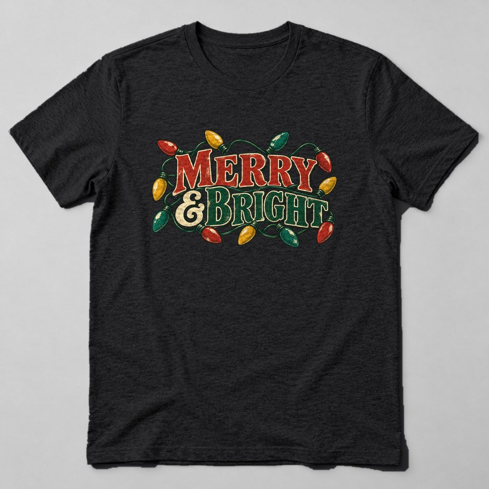 Merry & Bright T-Shirt in Black