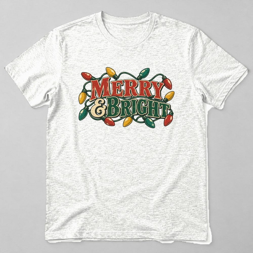 Merry & Bright T-Shirt in White