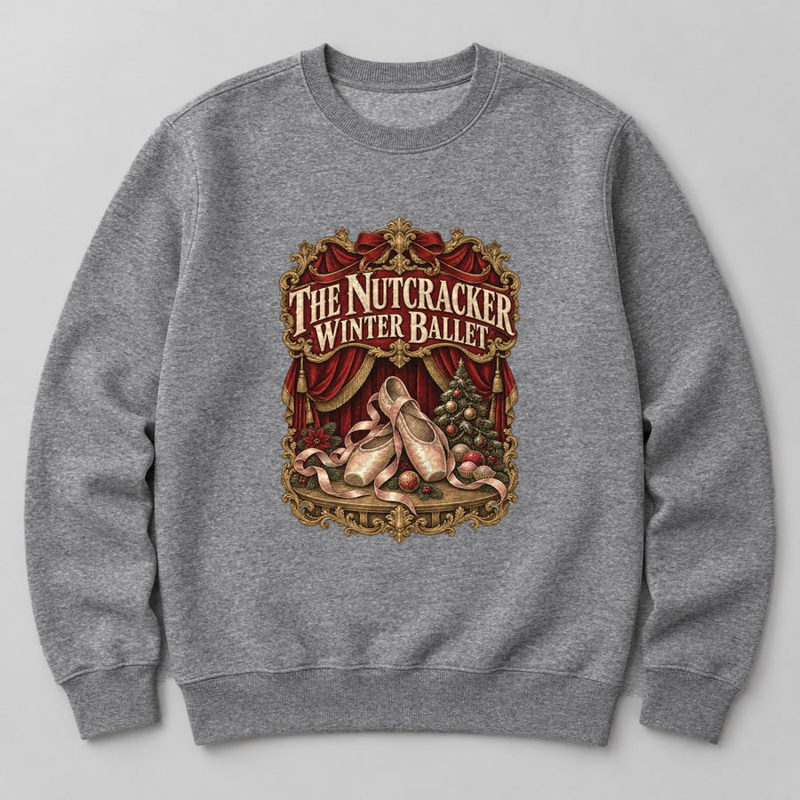 The Nutcracker Winter Ballet Sweatshirt in Heather Grey