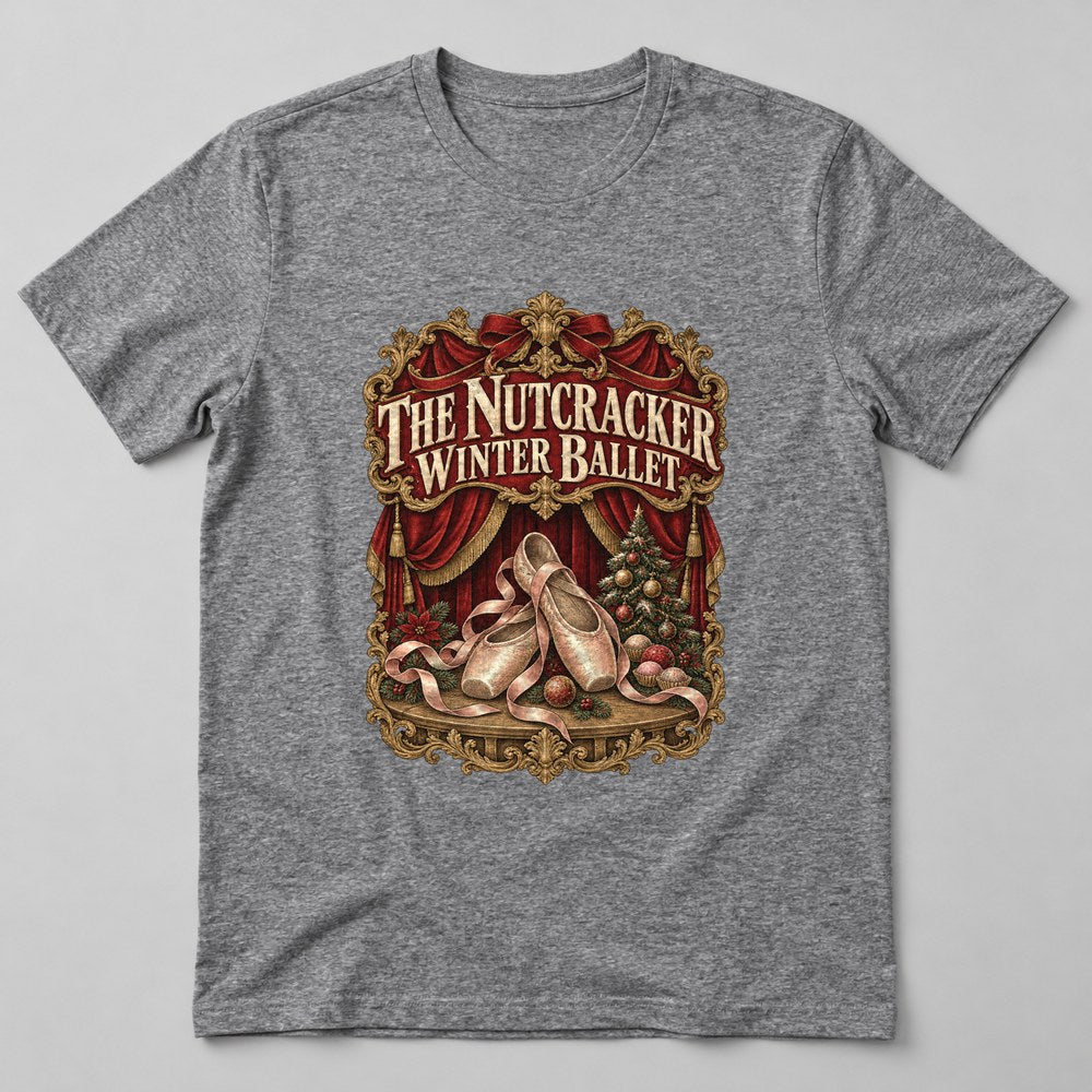 The Nutcracker Winter Ballet T-Shirt in Heather Grey