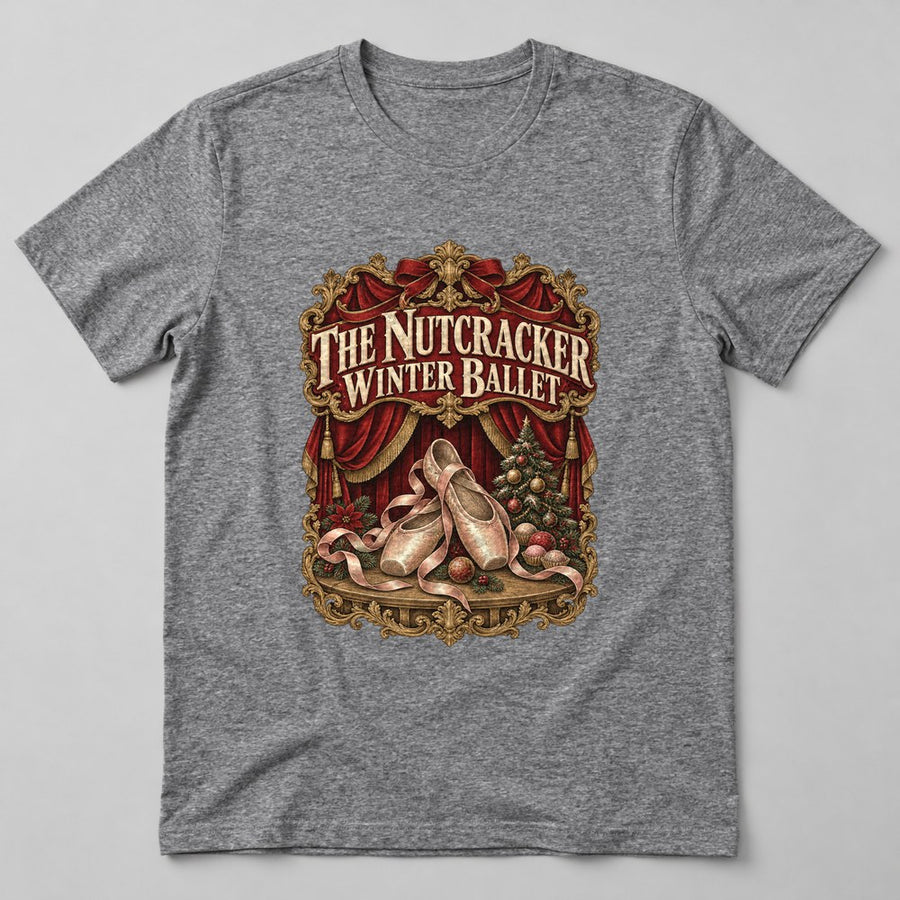 The Nutcracker Winter Ballet T-Shirt in Heather Grey