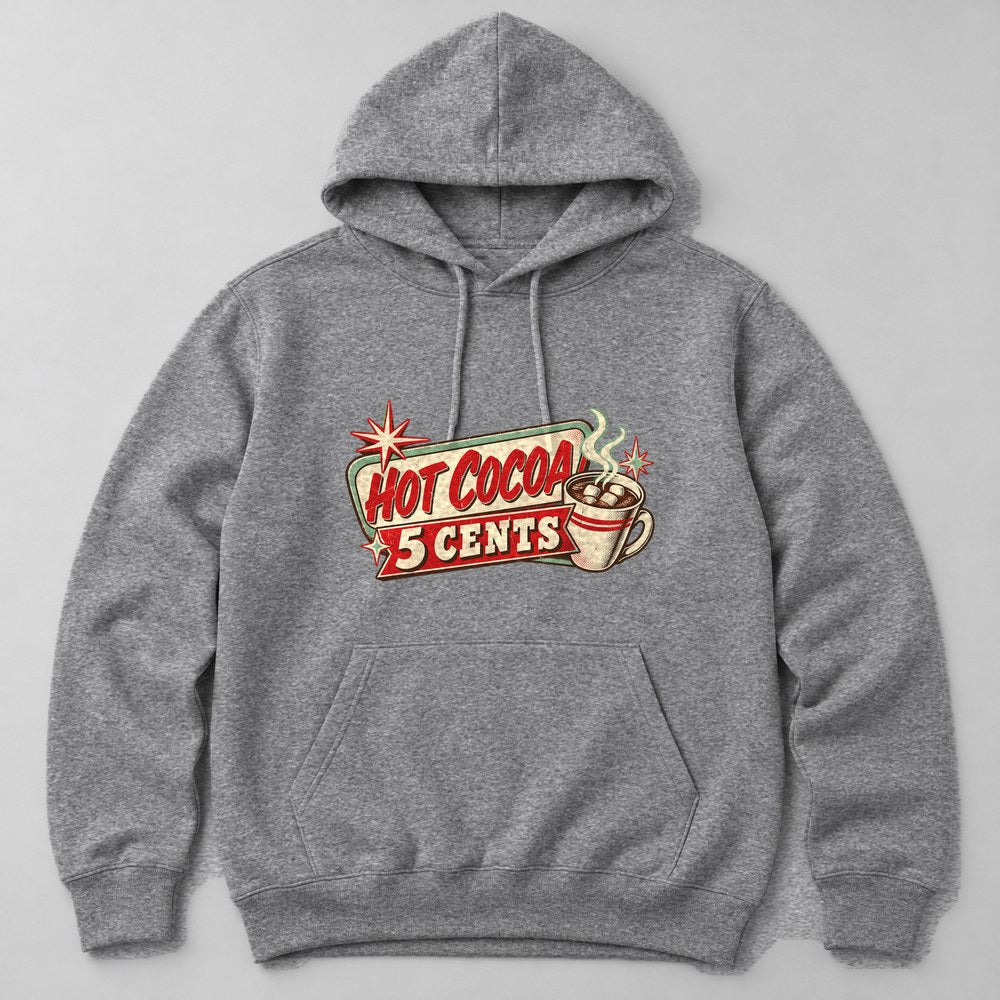 Hot Cocoa 5 Cents Hoodie in Heather Grey