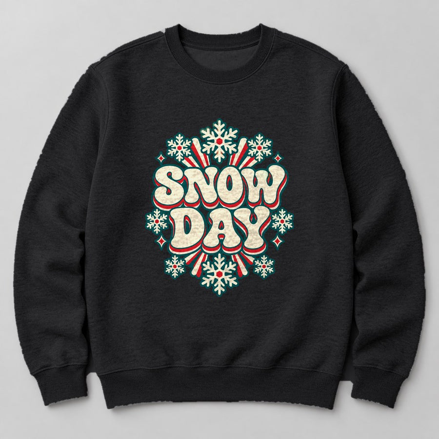 Snow Day Sweatshirt in Black