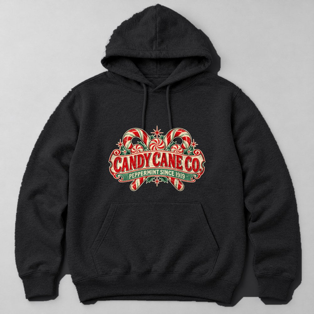Candy Cane Co. Peppermint Since 1919 Hoodie in Black