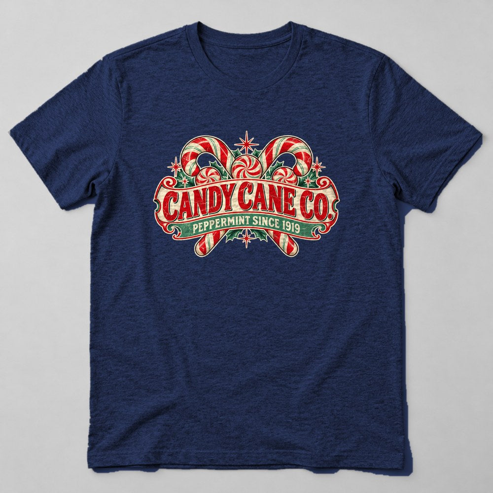 Candy Cane Co. Peppermint Since 1919 T-Shirt in Navy