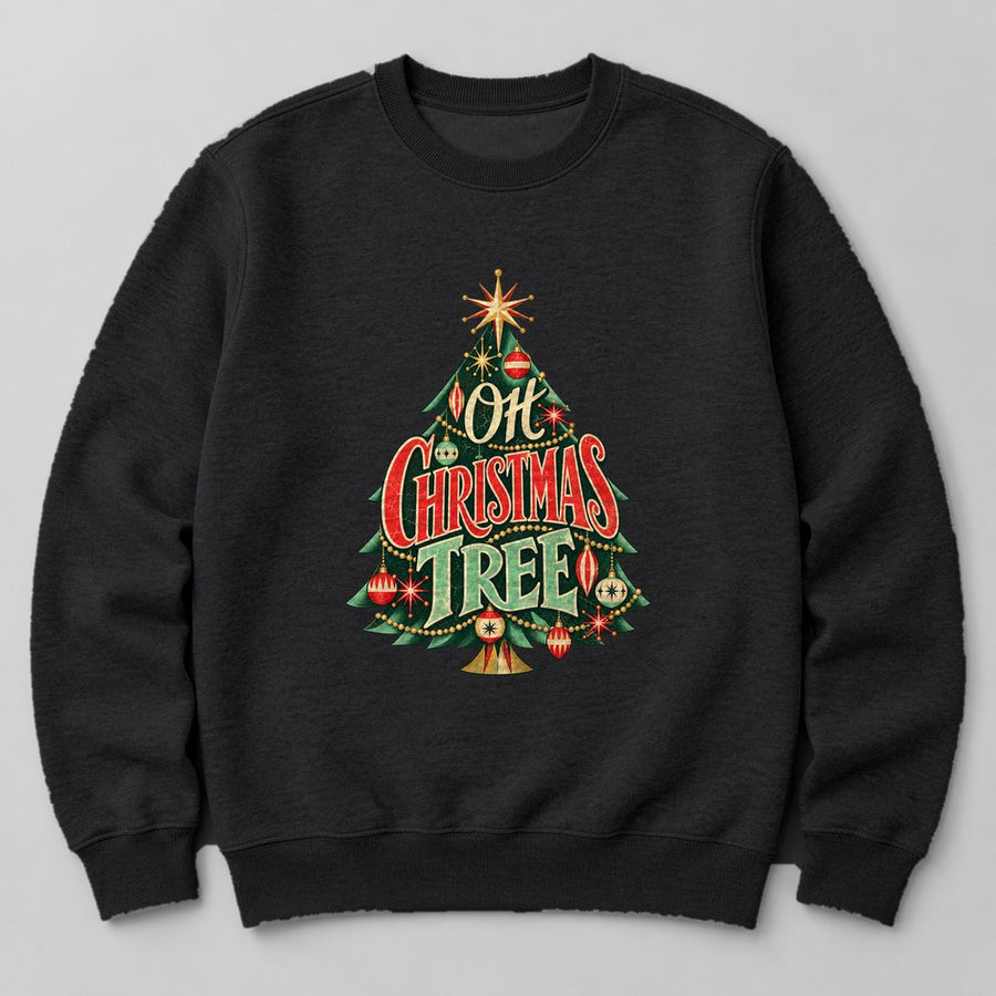 Oh Christmas Tree Sweatshirt in Black