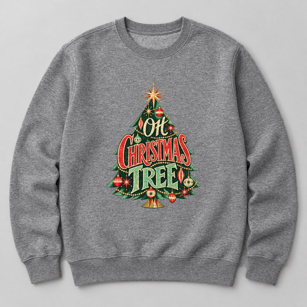Oh Christmas Tree Sweatshirt in Heather Grey