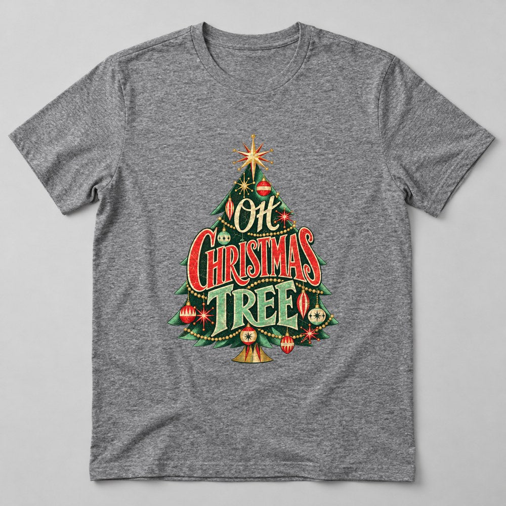 Oh Christmas Tree T-Shirt in Heather Grey
