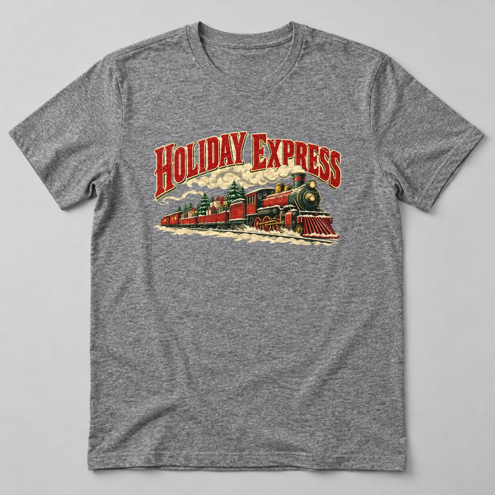 Holiday Express T-Shirt in Heather Grey
