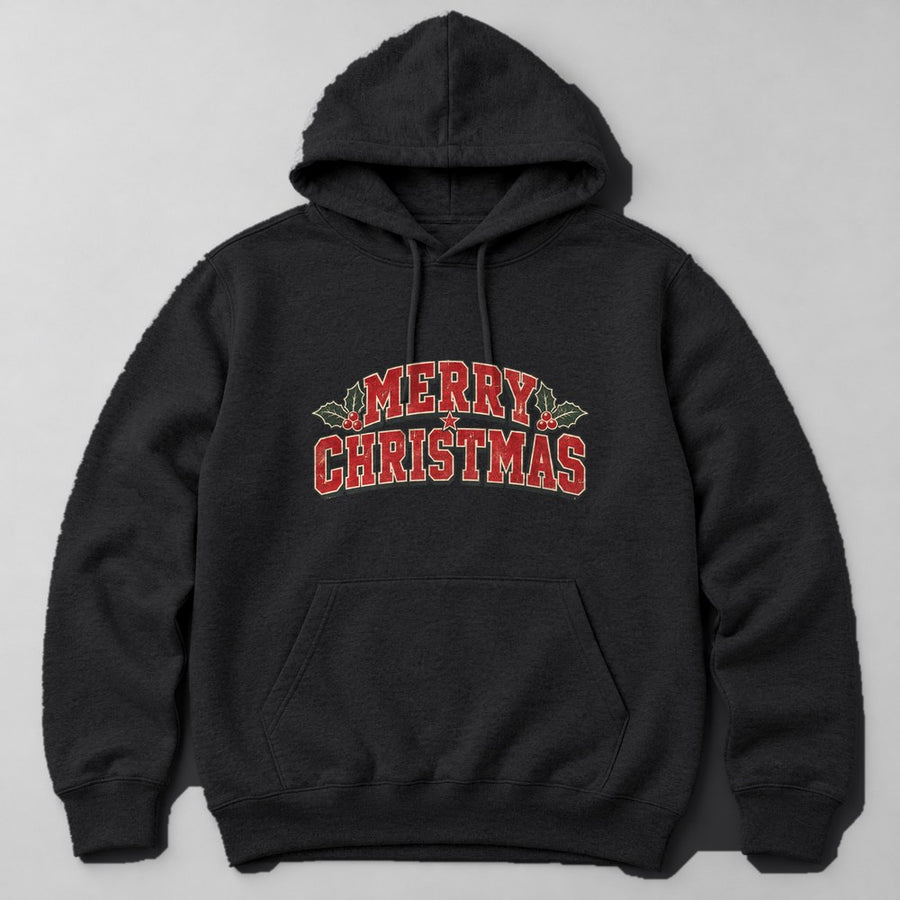 Merry Christmas Hoodie in Black