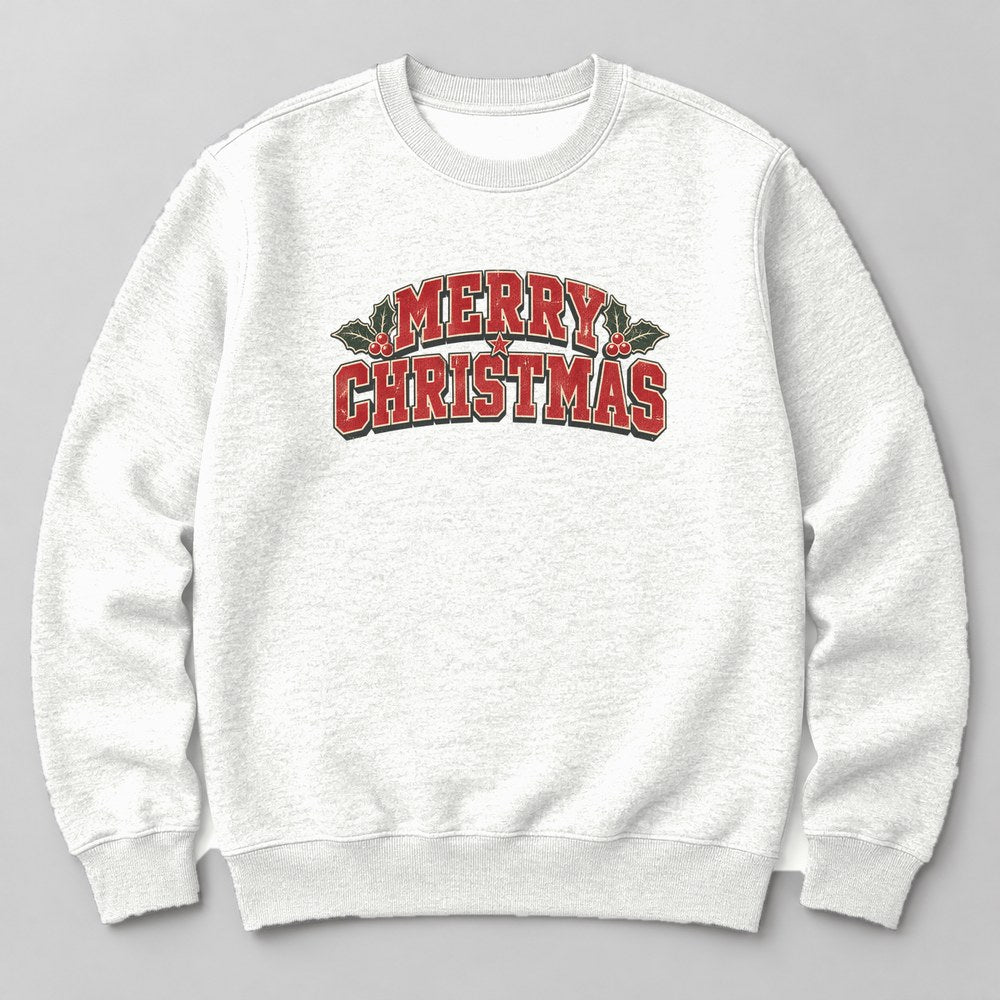 Merry Christmas Sweatshirt in White
