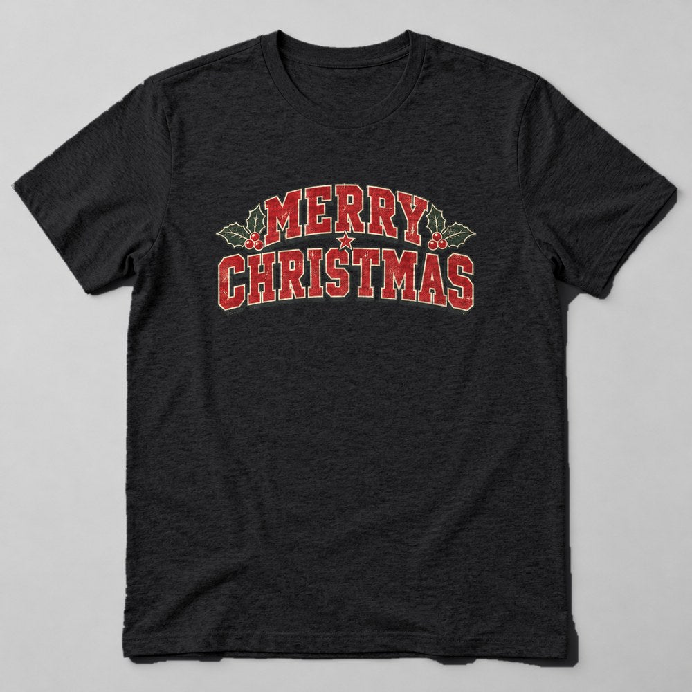Merry Christmas T-Shirt in Black