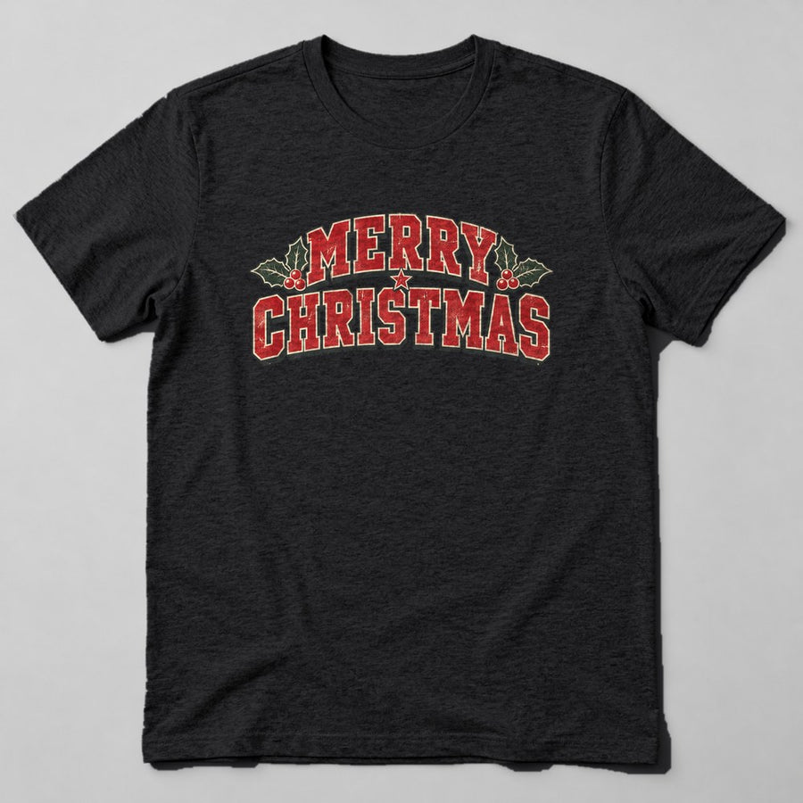 Merry Christmas T-Shirt in Black