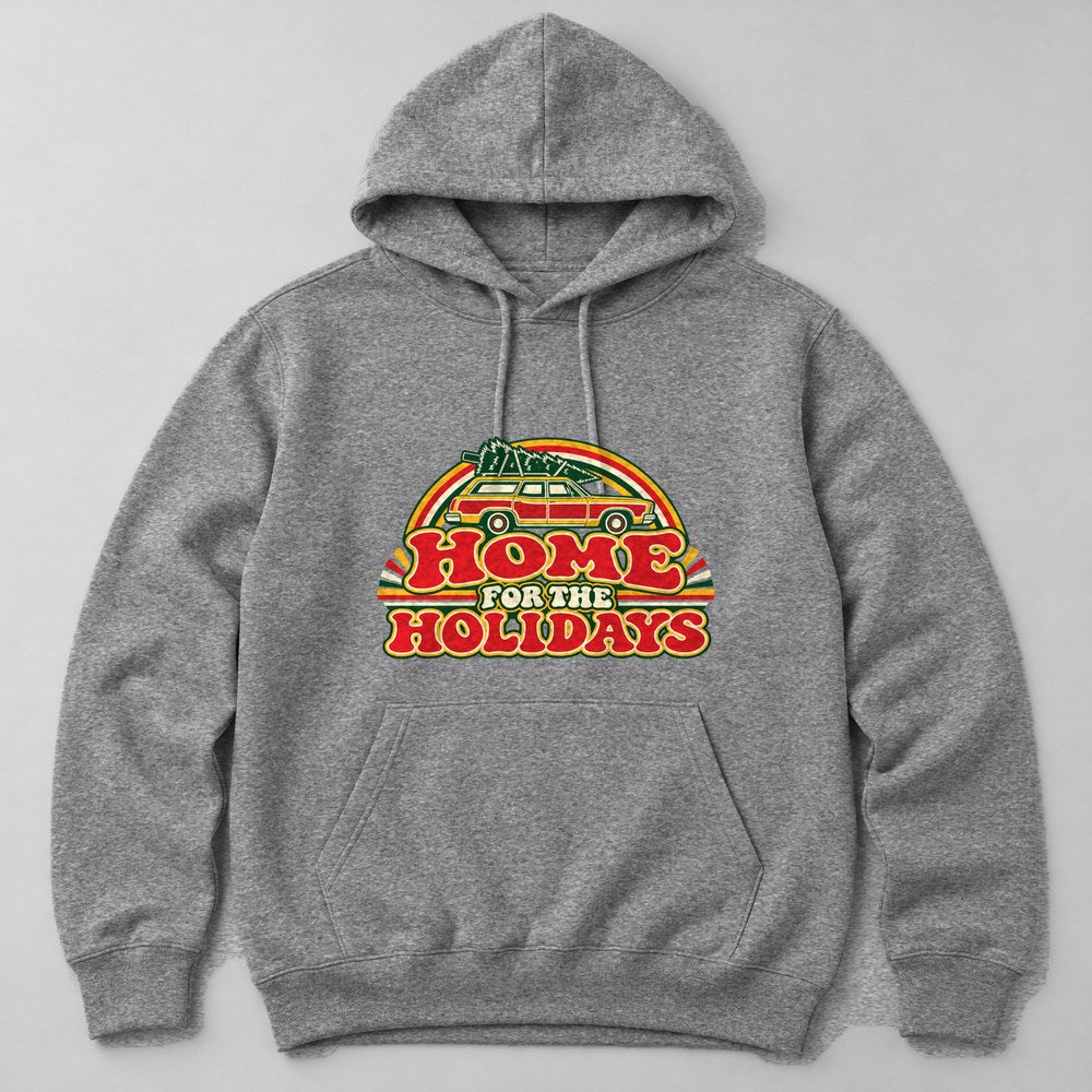 Home for the Holidays Hoodie in Heather Grey