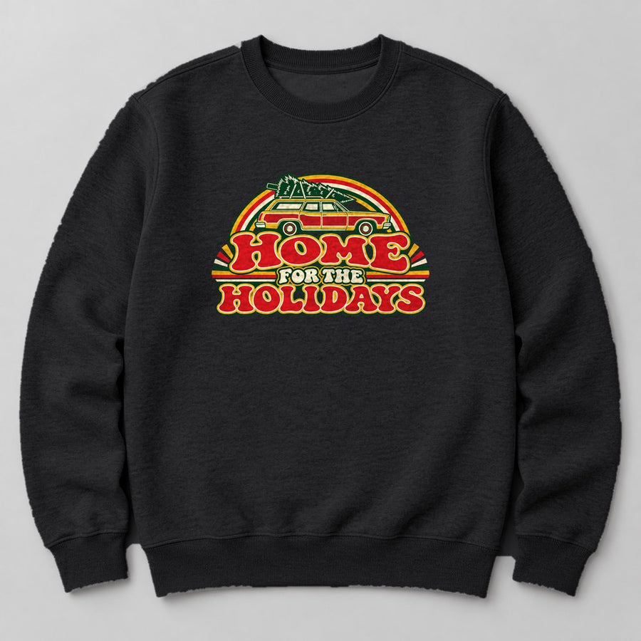 Home for the Holidays Sweatshirt in Black