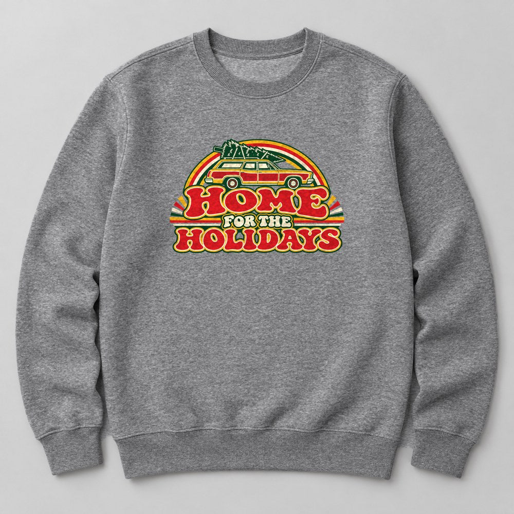Home for the Holidays Sweatshirt in Heather Grey