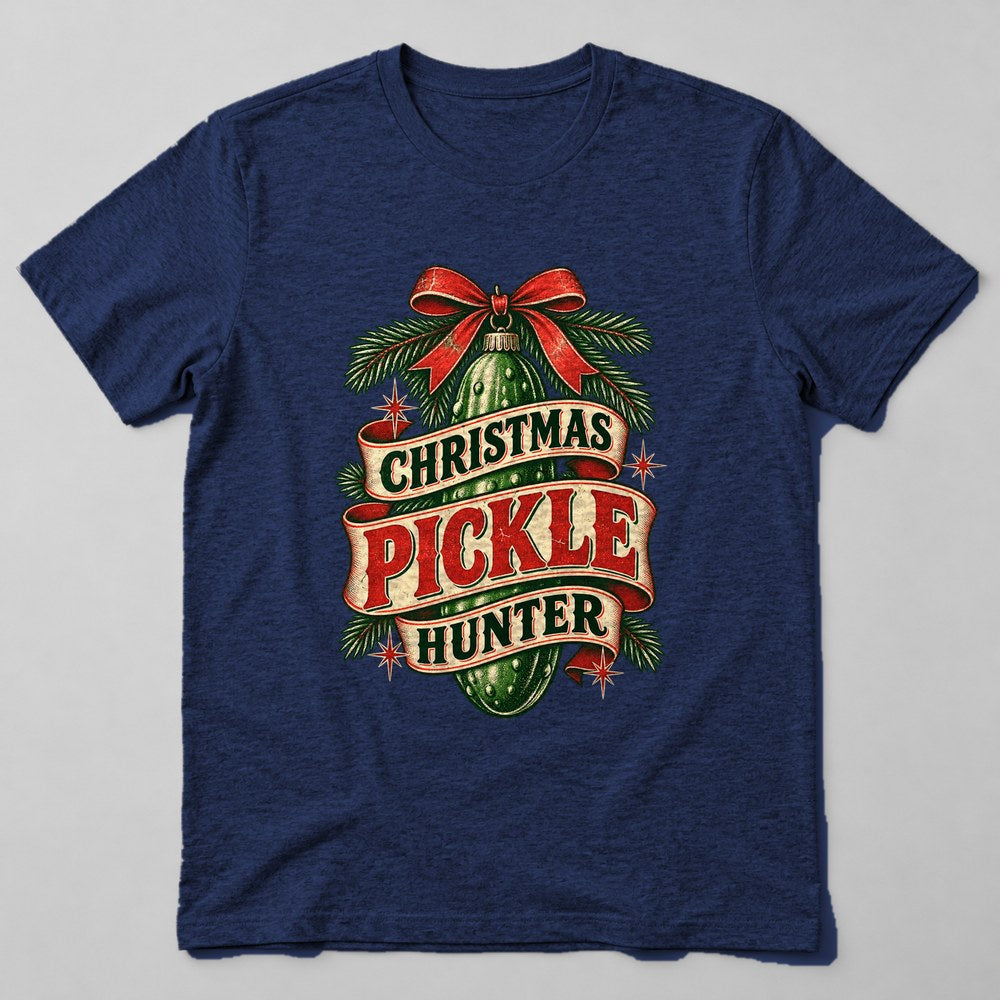 Christmas Pickle Hunter T-Shirt in Navy