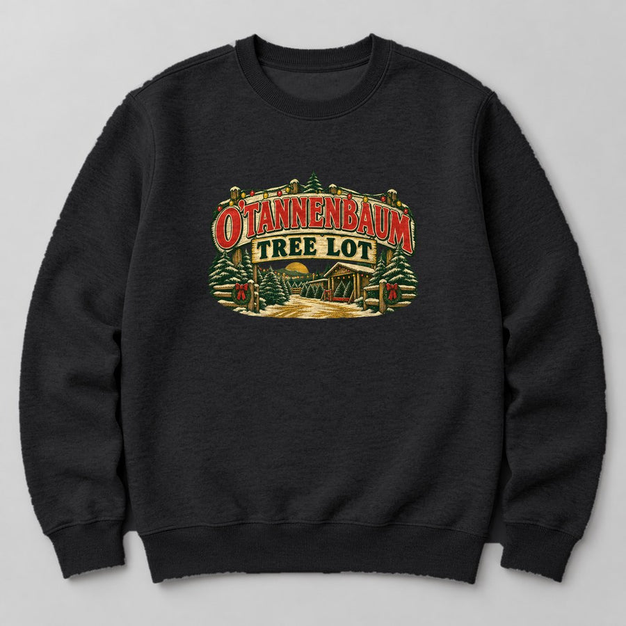 O'tannenbaum Tree Lot Sweatshirt in Black