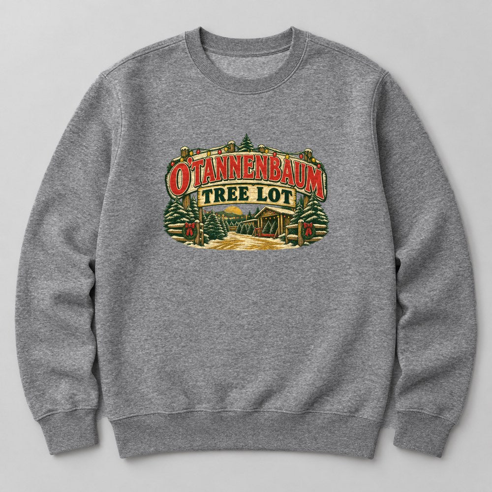 O'tannenbaum Tree Lot Sweatshirt in Heather Grey