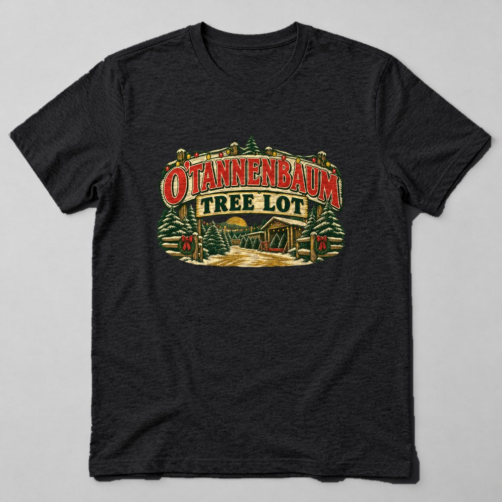 O'tannenbaum Tree Lot T-Shirt in Black