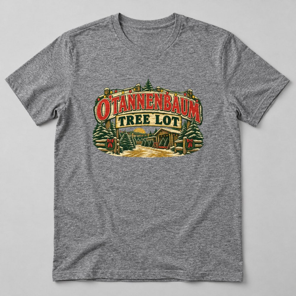 O'tannenbaum Tree Lot T-Shirt in Heather Grey