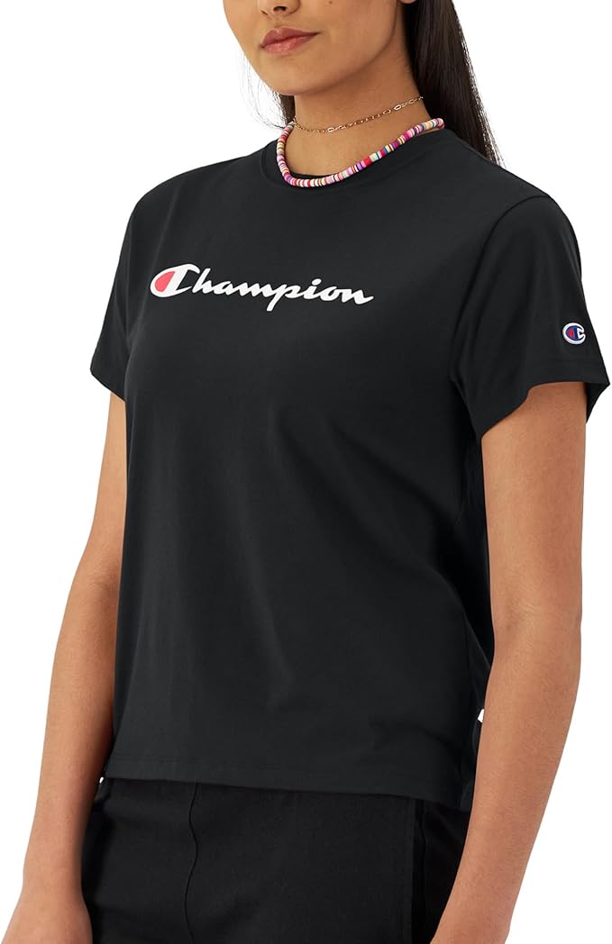 Champion Women's Classic Retro Logo Short Sleeve T-Shirt